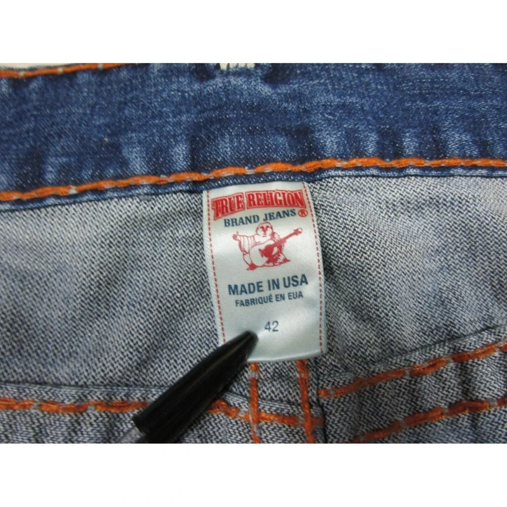 True‎ Religion Men's Designer Jeans - Ricky Super T USA Straight 43x34 Flap